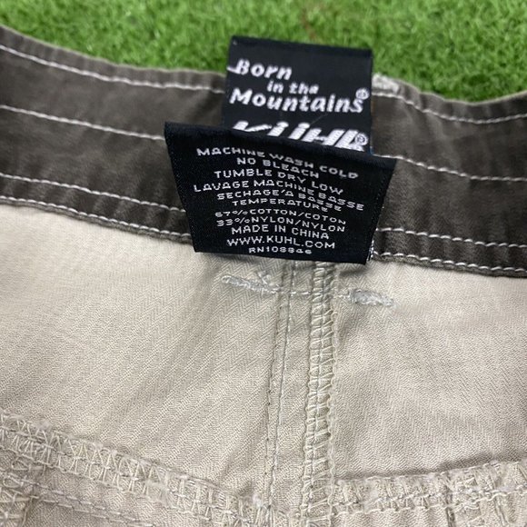 Kuhl Dry Mens Brown Tan Khaki Cargo Outdoor Hiking Shorts Size Large - Picture 4 of 6